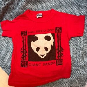 1987-1988 San Diego Zoo Red Giant Panda Kids Tee